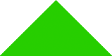 The green triangle remains when the top, left and right borders have been hidden